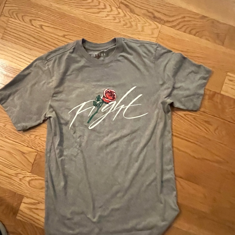 Air Jordan Mens Size Small Sorry Graphic Crew Tee Gray Shirt